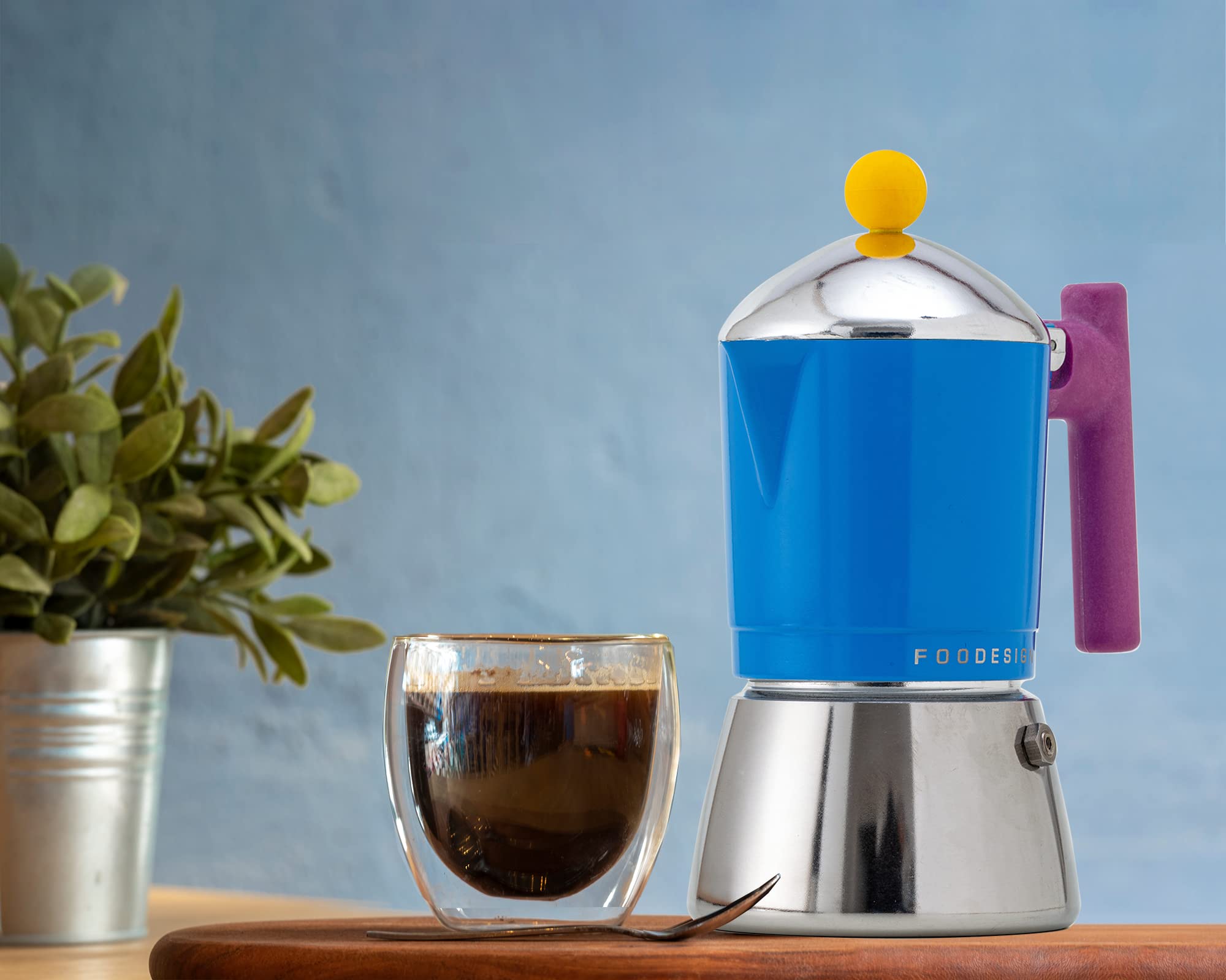 Caffettiera Moka Cocca 3 Tazze, design moderno, per gas e induzione, caldaia bi-materiale