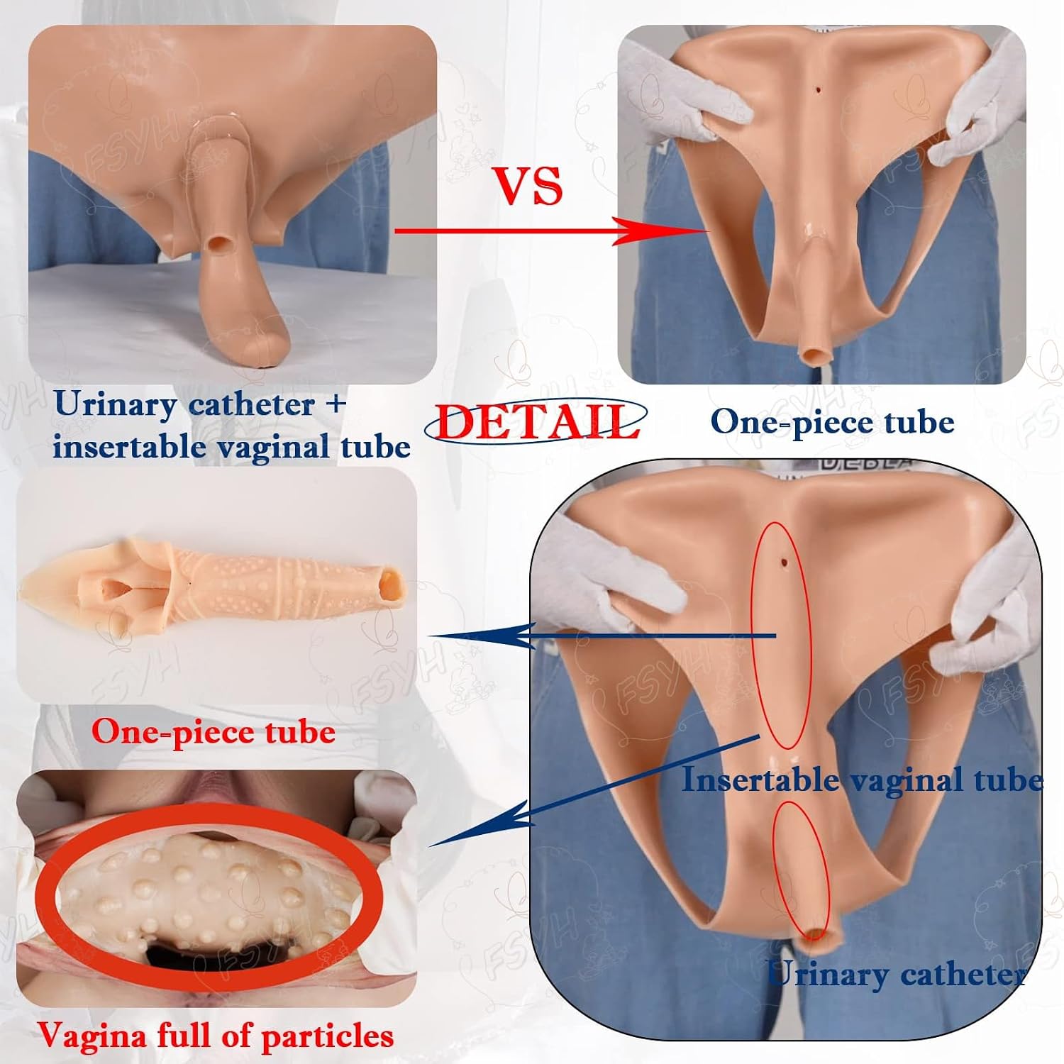 Realistic Silicone Panties Fake Vagina Butt Control Triangle Shorts Insertable Hiding Gaff Briefs for Drag Queen