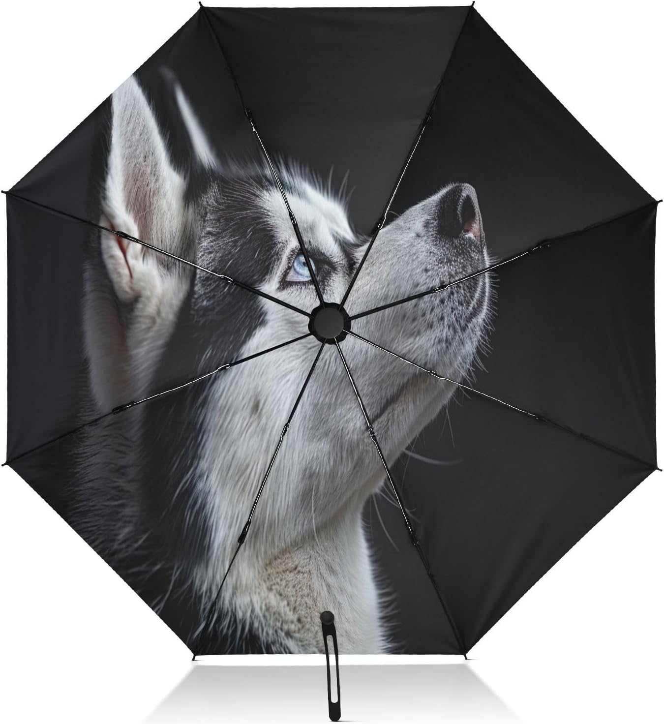 YETTASBIN Auto Open Folding Umbrella, 8 Ribs for Rain Sun Travel Golf