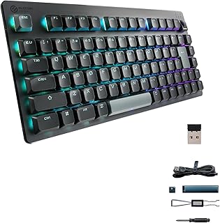 エレコム ゲーミングキーボード V custom VK520 ロープロ Bluetooth 2.4Ghz無線 有線 着脱式 メカニカル 75%サイズ ブラック TK-VK520LLBK