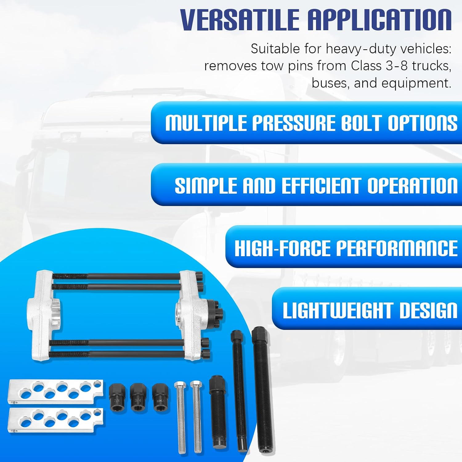 Heavy Duty Semi Trucks Accessories for Semi Trucks Tiger Tool King Pin Press Works on Class 3-8 Transportation Equipment 90150