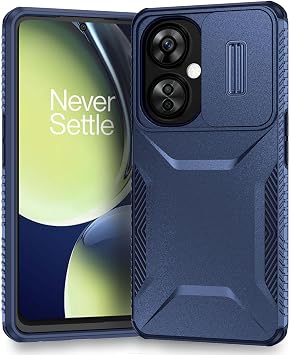 Case for OnePlus Nord N30 5G/OnePlus Nord CE 3 Lite/Oppo K11X CPH2515 Case with Slide Camera Cover, Military Grade Non-Slip Heavy Duty Rugged Protective Phone Cover for OnePlus Nord N30 Blue