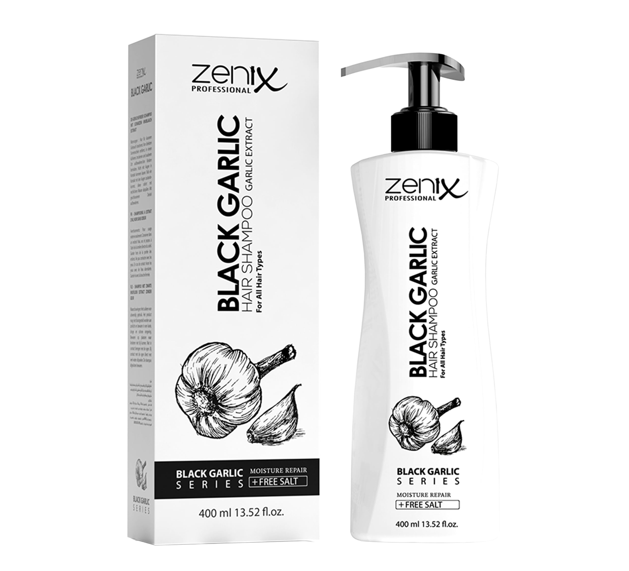 Zenix Garlic Hair Care Shampoo 400ml | Black Garlic Extract Hair