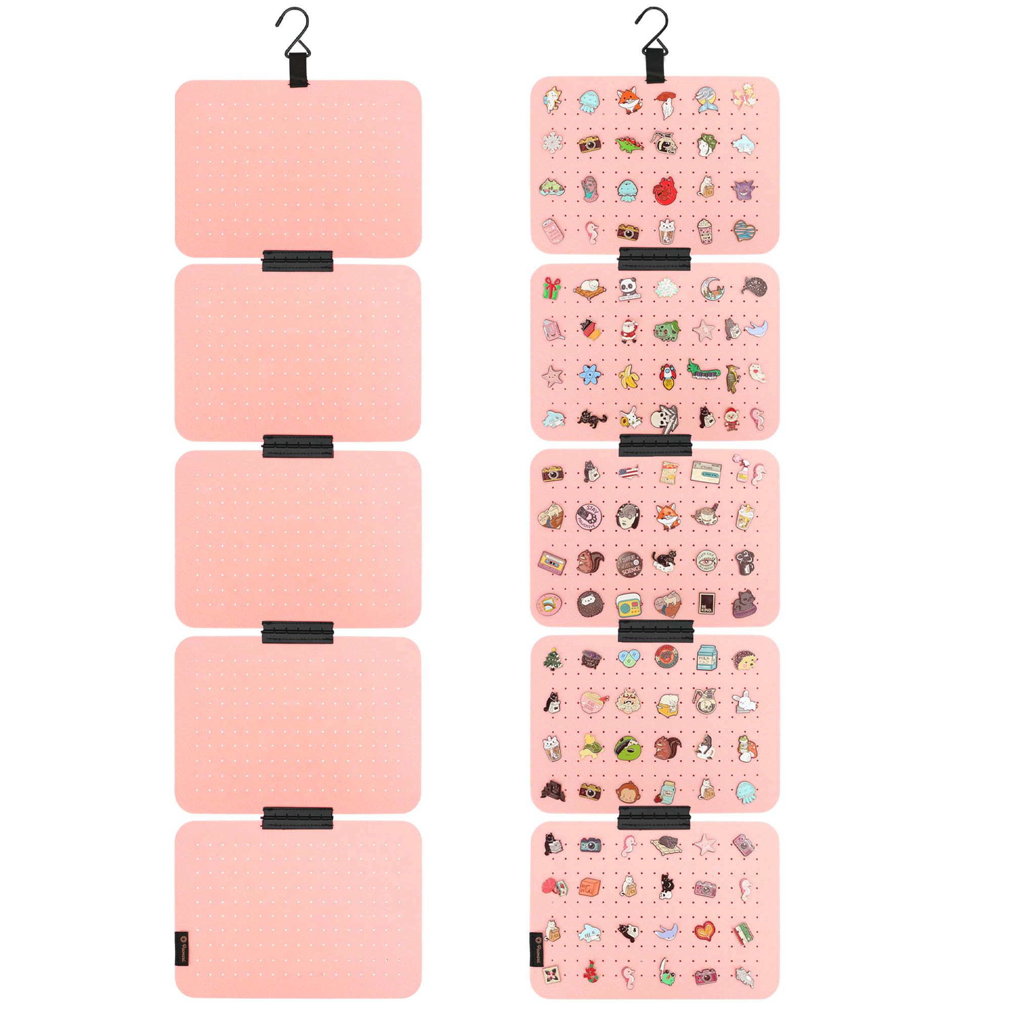 Hanging Enamel Lapel Pin Display Panels Organizer With 5 Loose-leaf Board