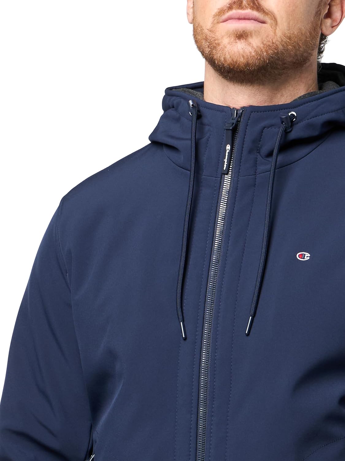 Champion Men's Hooded Softshell Bomber Jacket With Bib