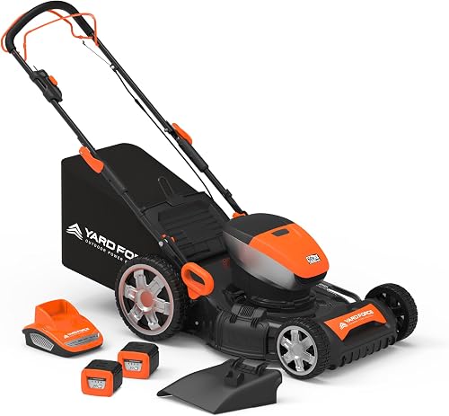 60V Dual Battery Cordless Self-Propelled Electric Lawn Mower | 20" Professional Smart Cut 3-in-1 Brushless Deck, Extended Runtime