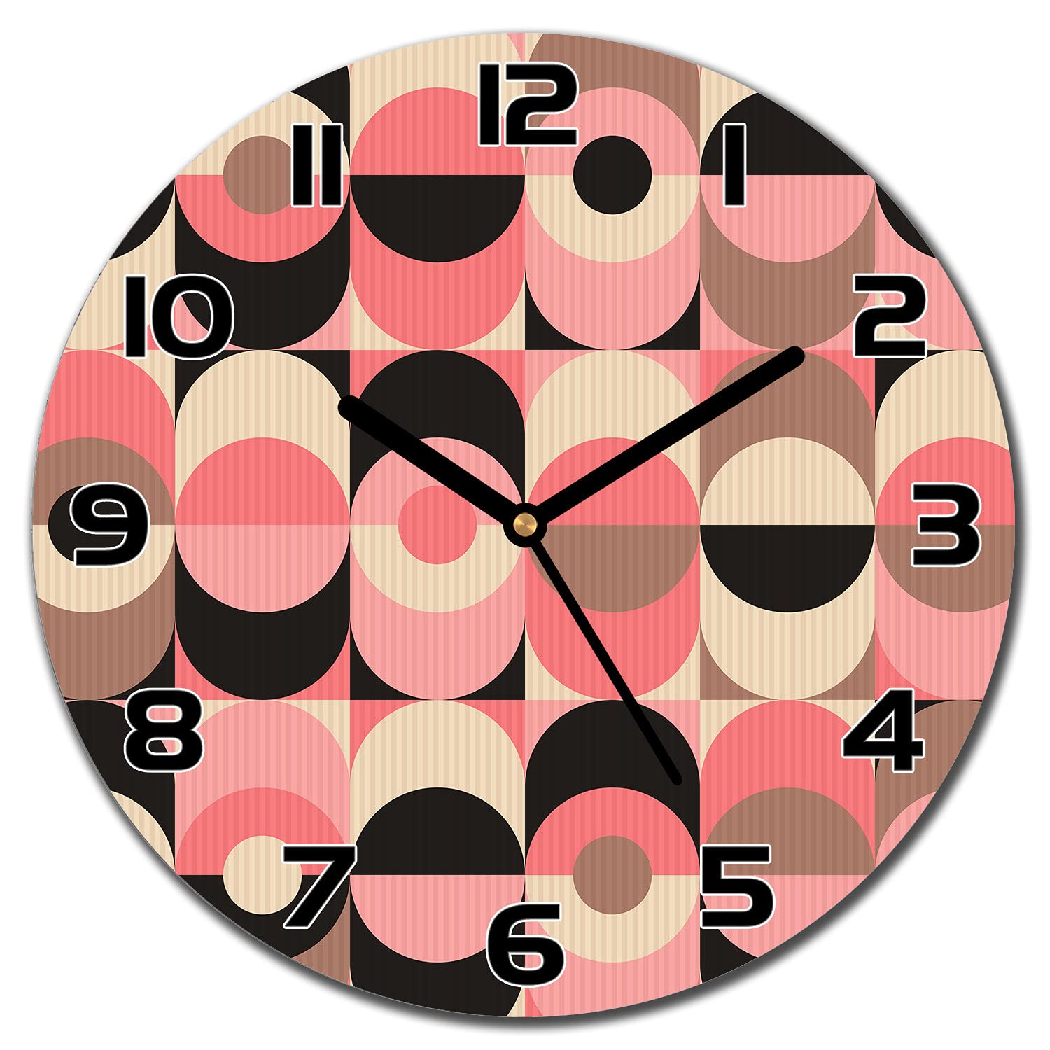 Horloge en verre Coloray : lisez l'heure facilement grâce aux aiguilles noires
