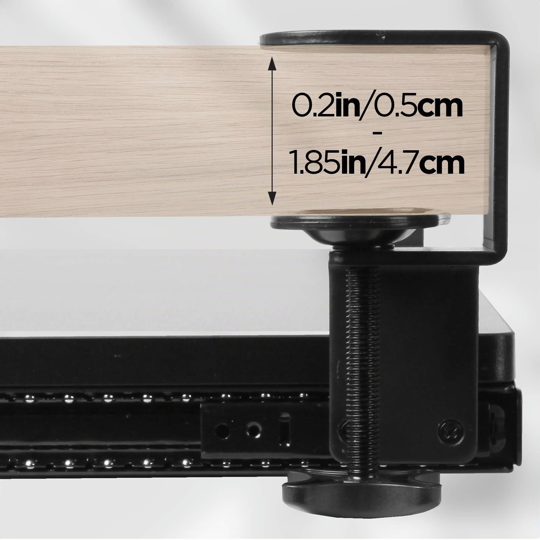 Duronic Cassetti e piattaforma per tastiera DKTPX2 | Cassetto sotto la scrivania per tastiera e mouse | Soluzione ergonomica | Vassoio scorrevole scorrevole | Facile da montare