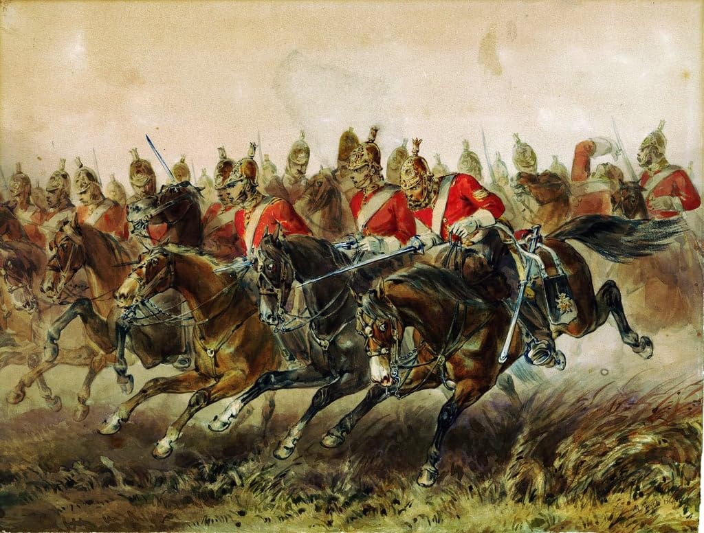 La charge de la brigade légère impression d'art tableau toile 60x90 - 5