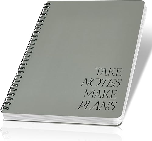 Agenda diaria simplificada y cuaderno con horario por hora, bloc de notas estético en espiral para organizar fácilmente tus tareas de trabajo y