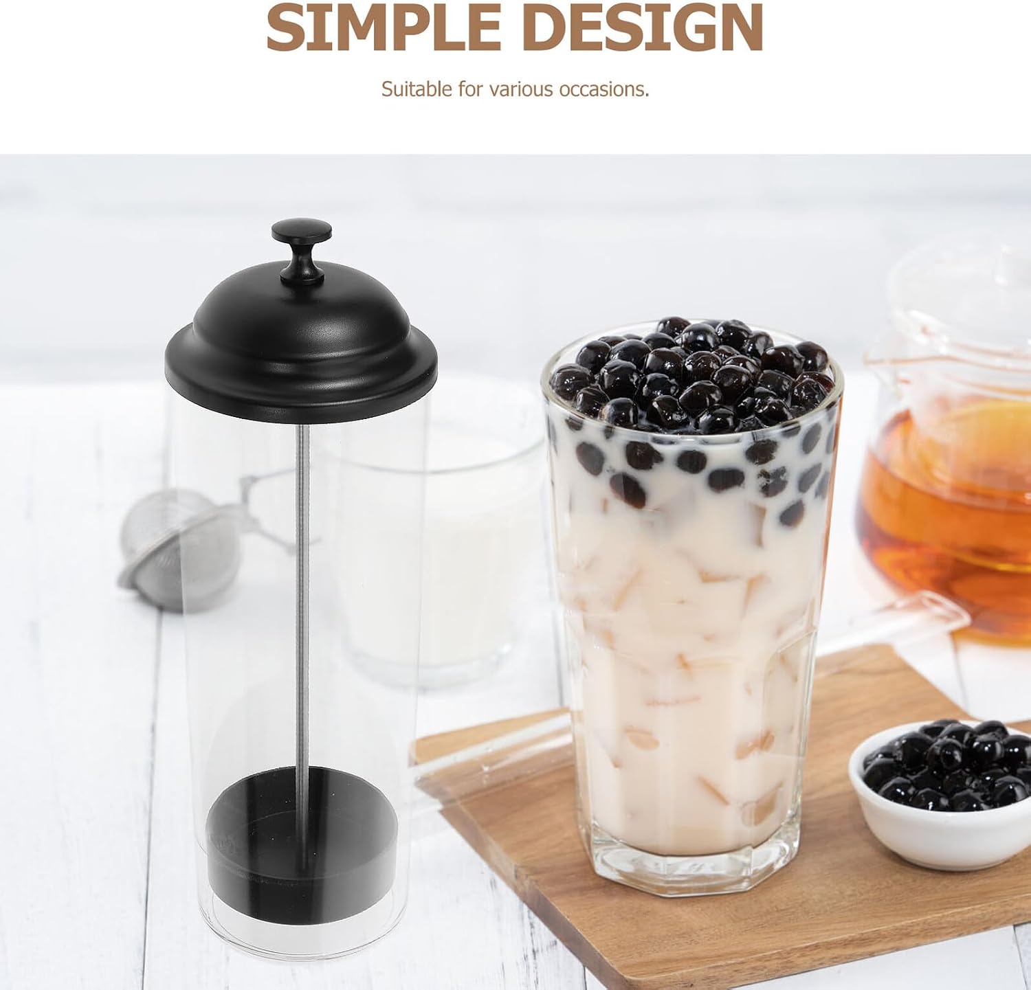 Plastic Straw Holder Dispenser for Counter, Space Saving Storage Bucket