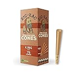 ZIG-ZAG Pre Rolled Cones King Size Unbleached (75-Pack) - Slow Burning Pre Rolled Cones with Tips & Packing Tubes Included - Bulk Pack