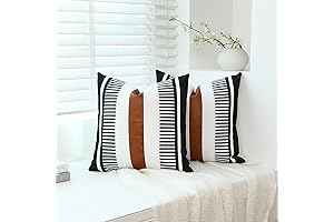 Homefeelzydys Premium Faux Leather Throw Pillows