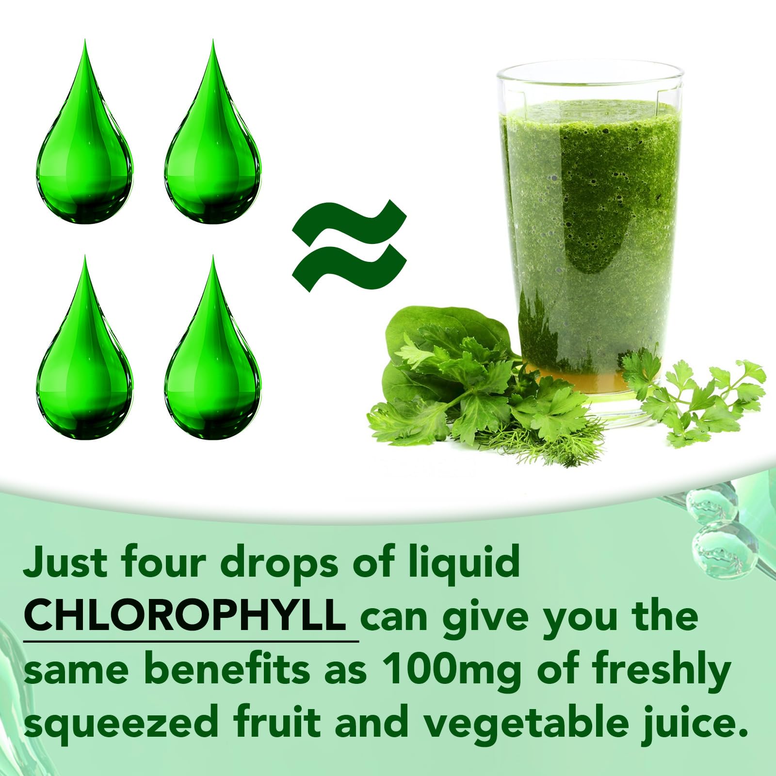 Chlorophyll Liquid Drops, Organic Liquid Chlorophyll Body Deodorizing, Supports for Odor Balance, Natural Body Freshness, Body Odor Control, Fresh Breath, 60ml 2Bottle. — Amazon image 4