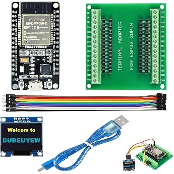 ESP32 DevKitC V1 Starter Kit 30-Pin Breakout Board + 0.96 Inch OLED