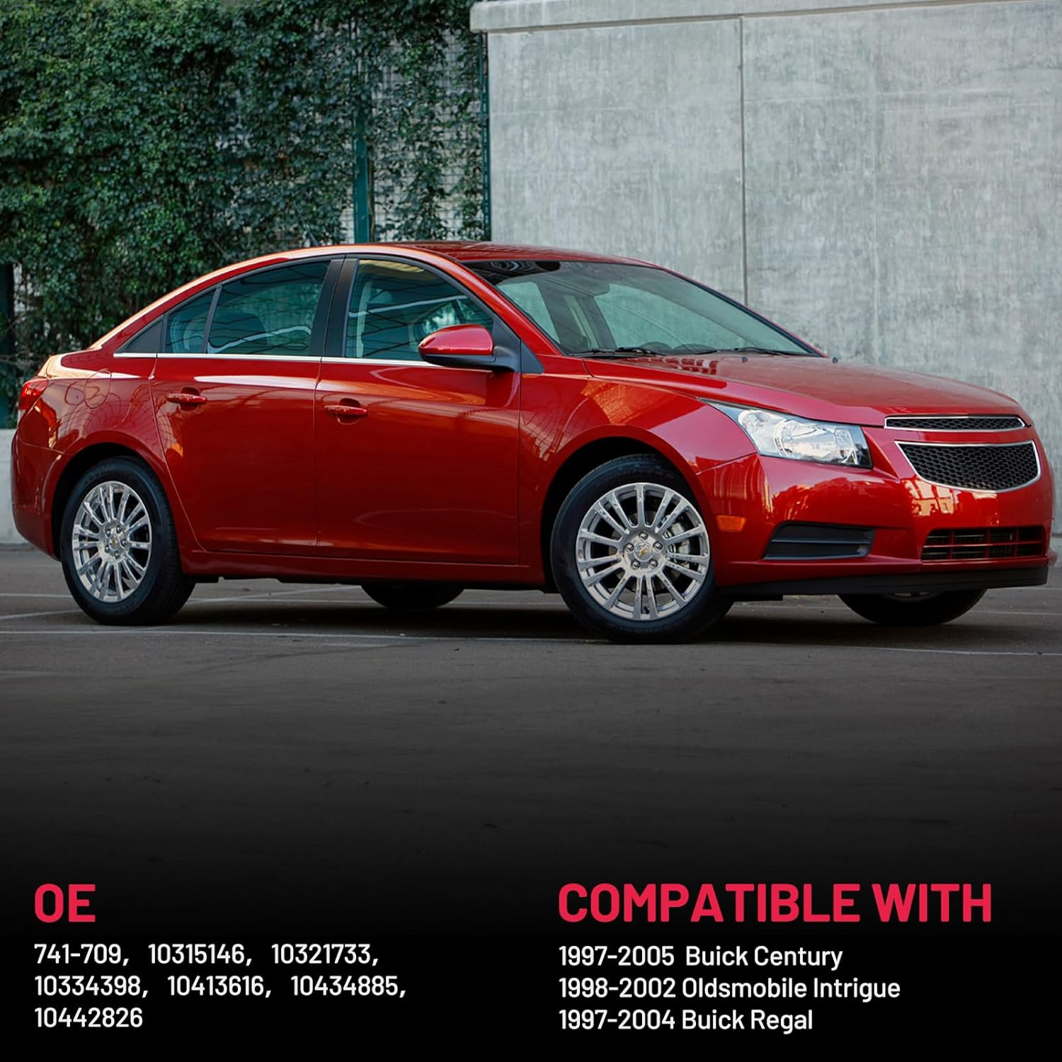 BDFHYK 741-709 Power Window Regulator with Motor Rear Right for 1997-2005 Buick Century 1998-2002 Oldsmobile Intrigue 1997-2004 Buick Regal