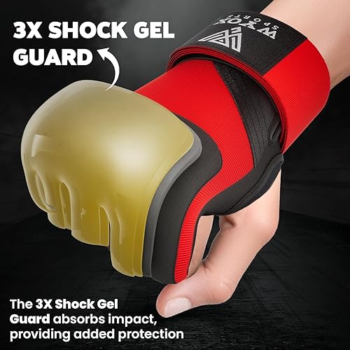 Miniatura 3 de Guantes interiores de boxeo WYOX para artes marciales mixtas, para hombre y mujer, guantes interiores de boxeo para hombres y jóvenes  Se ponen y