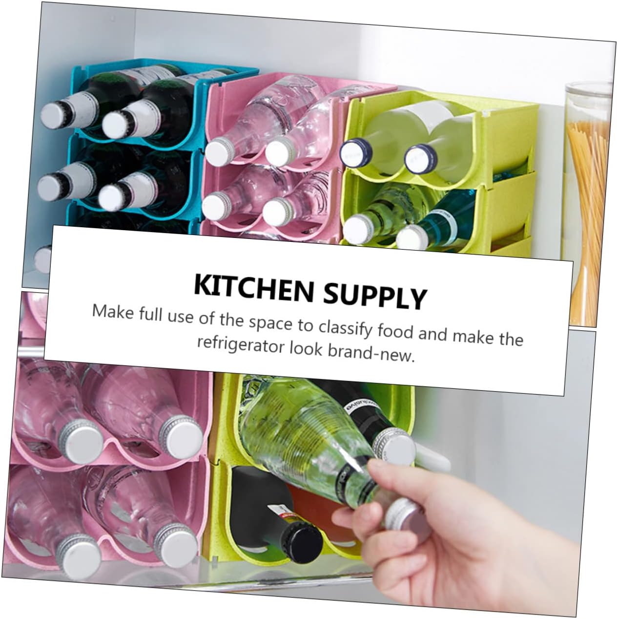 Refrigerator Storage Pot Stackable Crisper Kitchen Gadget Beer Can Storage Box
