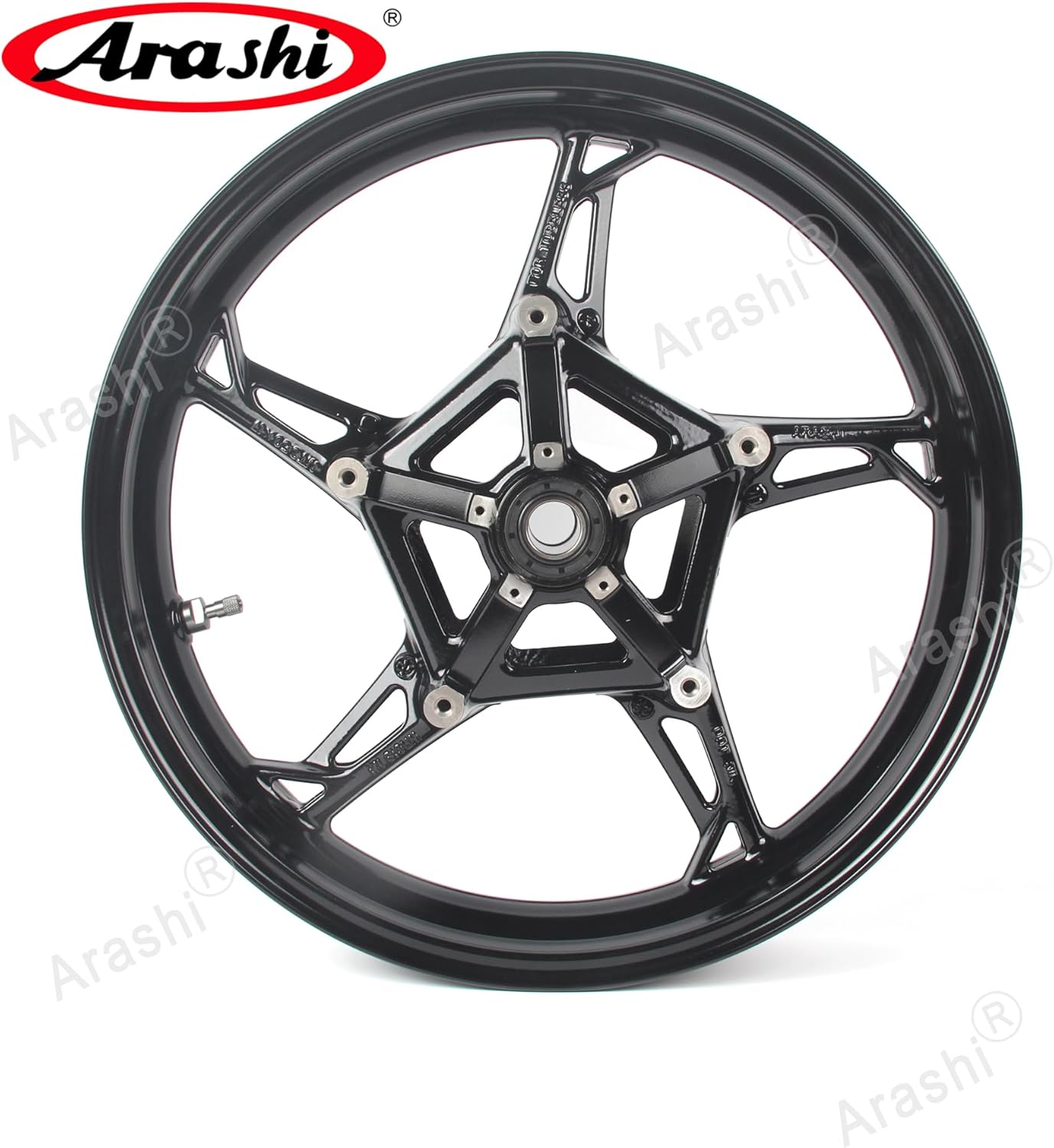 Arashi Front Wheel Rim for BMW S1000R S1000XR 2019-2025 Non-M Version, Motorcycle Replacement Accessories Parts Gloss Black