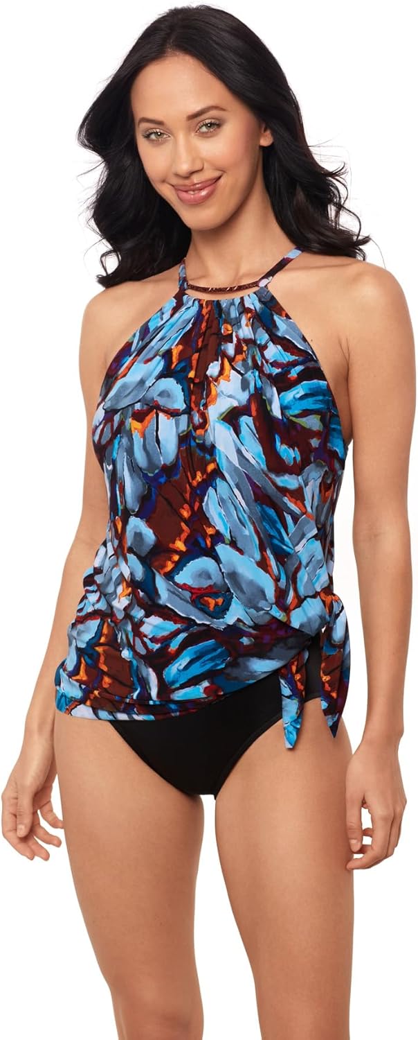 MagicSuit Women's Swimwear Parker Tummy Control Underwire Bra Swimdress with Adjustable Straps