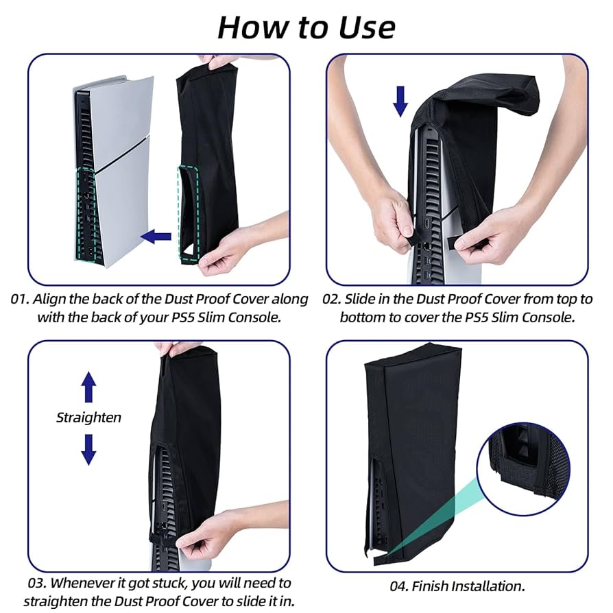 ps5 カバー Amazon.com: WONJZ Dust Cover for PS5 Slim Console, with