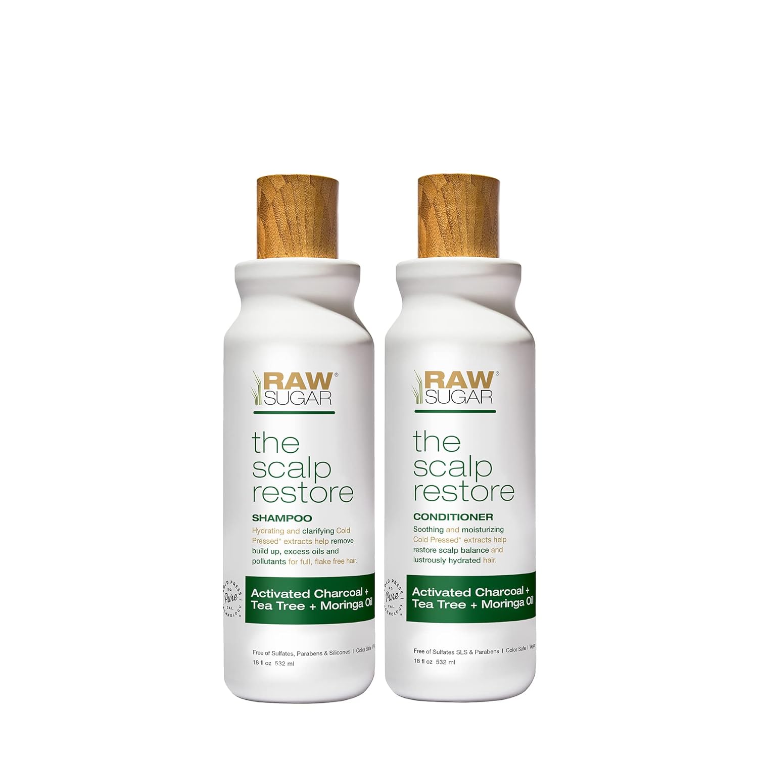 Raw Sugar Scalp Restore Hair Care Bundle, Tea Tree Shampoo