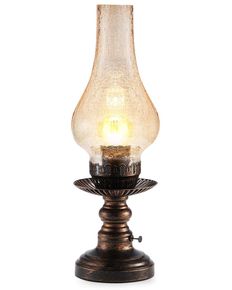 UMEXUS Vintage Rechargeable Cordless Table Lamp, Small Battery Powered