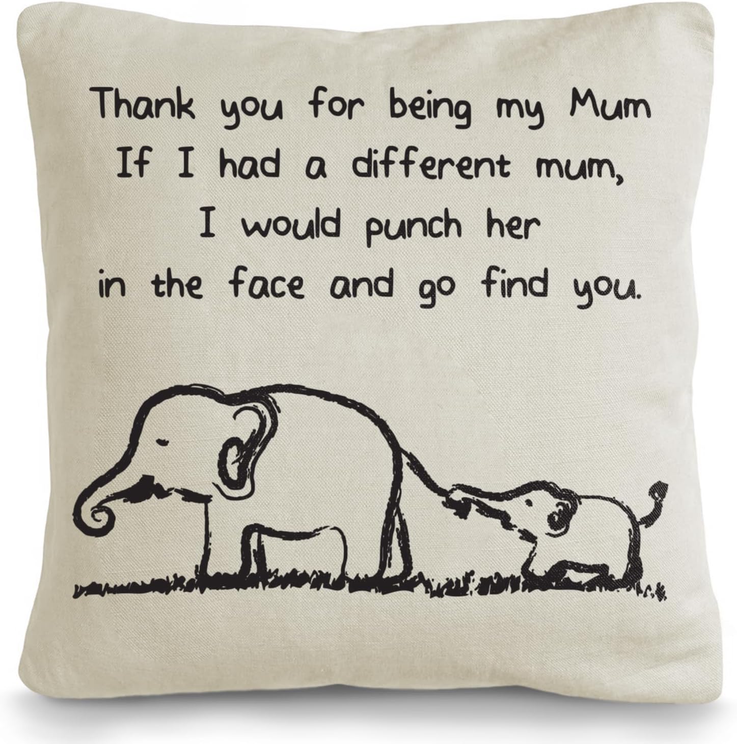 Mum Cushion Cover Funny from Son | 45x45cm Mother Pillow Mam Cushion Cover Funny Mum Gifts for Mothersday Christmas | Mummy Presents from Daughter