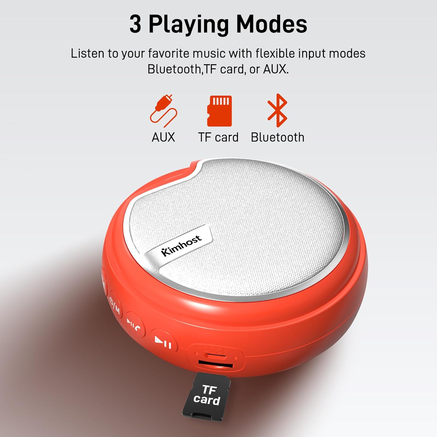 Portable Bluetooth Speaker for Bike, IP54 Waterproof Bike Speaker with Pro Handlebar Mount,Bike Accessories Wireless Bicycle Speaker with Loud Sound for Motorcycle,Scooter, Ideal Gift(Red) - Image 5