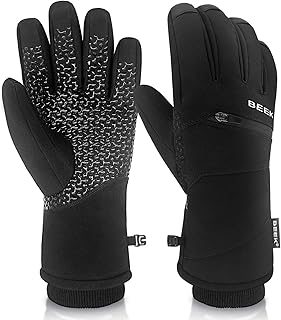 BEEK Winter Gloves Women & Men - Waterproof, Windproof, Warm, Touch Screen, Non-Slip, Thermal Gloves for Cycling, Skiing, Running, Hiking, Driving & Motorcycling
