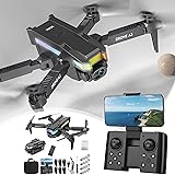 2024 New Pro Drone A3 With 4K Dual HD FPV Camera, HD Aerial Photography Wifi UAV Four-Way Obstacle Avoidance Foldable, With Altitude Hold Headless Mode Start Speed Adjustment (Black)