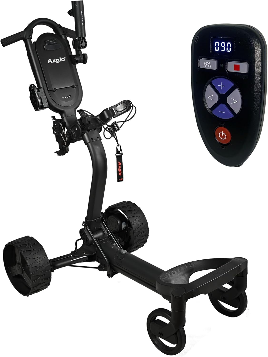 e3 Remote Electric Golf Push Cart, Black, Remote Control & Cruising Golf Trolley with Lithium Battery (36 Holes), 40 Degree Anti-Tip Technology, 1-Motion Compact Fold, Dual Strong Motors