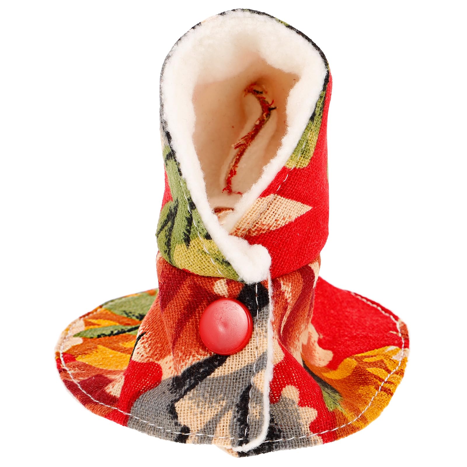 VICASKY Vêtements pour Perroquets de Compagnie, Cape Chaude et Coupe-Vent en Tissu Résistant, Taille M, Couleur Rouge Floral pour Sorties et Fêtes d'oiseaux, Accessoire Cosplay Décoratif
