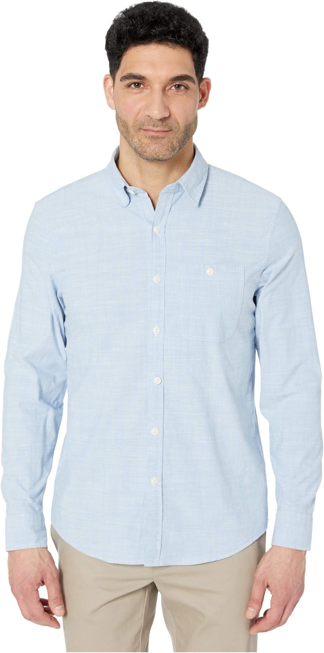Men's Slim Fit Chambray Longshore Button Down Shirt