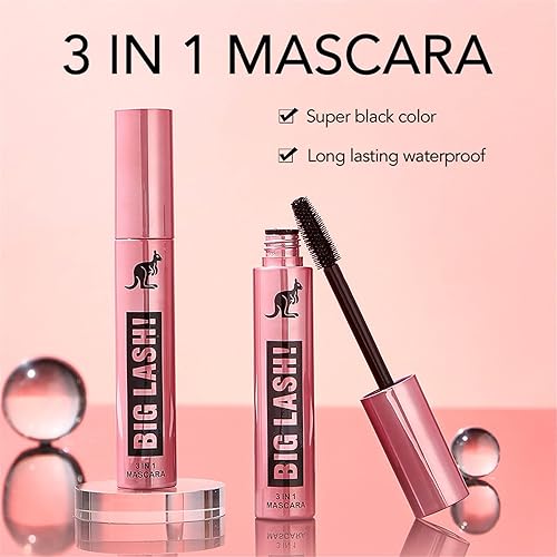 Miniatura 6 de Outfmvch Wild Mega - Pestañas gruesas, fibra alargadora, impermeable, hipoalergénica, suave, pestañas voluminizadoras, color negro