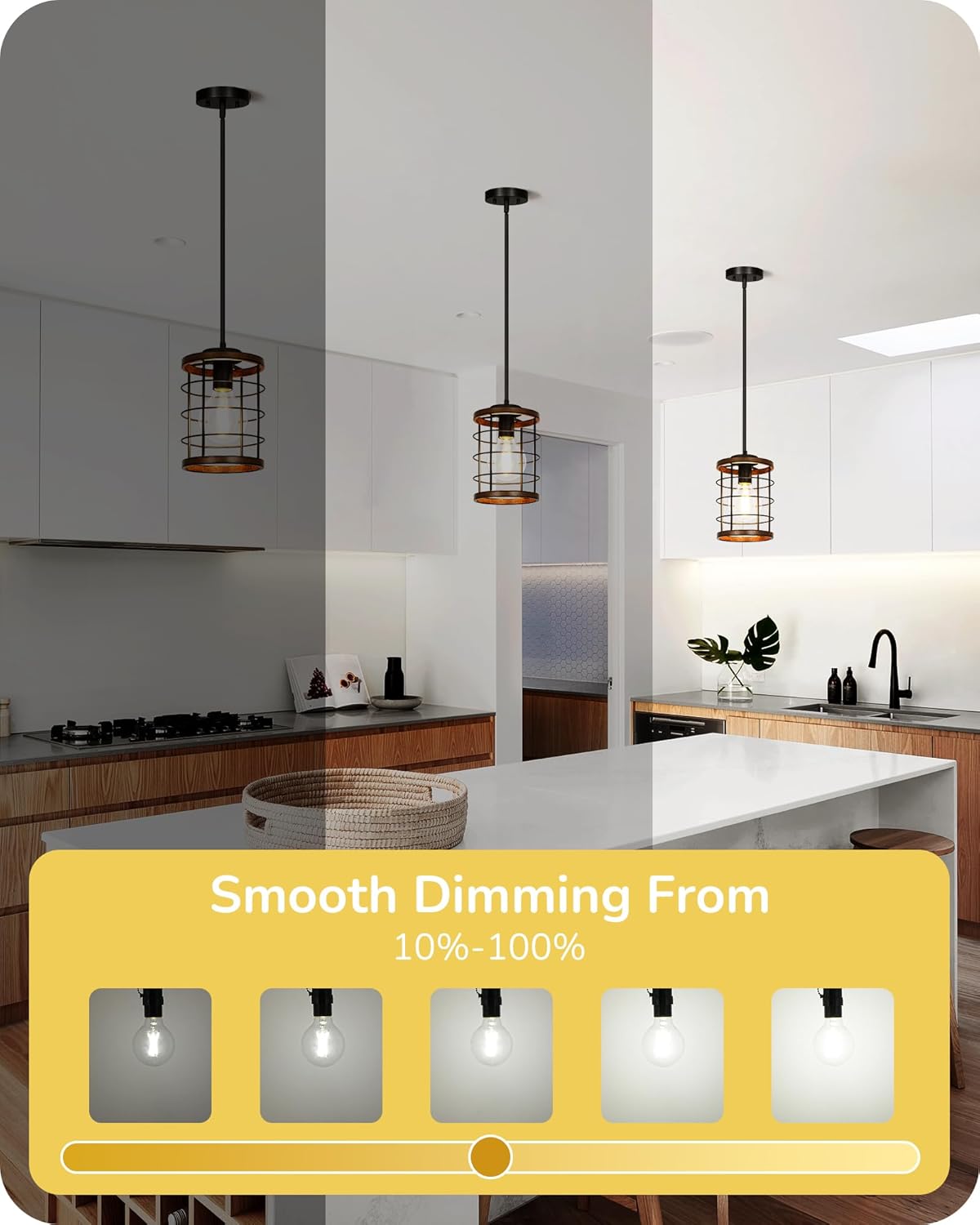 EDISHINE 6 Pack G25 Globe Light Bulbs, Dimmable Vintage LED Edison Bulbs, CRI90+ 5W Equivalent 60W, Clear LED Filament Vanity Light Bulbs, 5000K Daylight White, 500LM, E26 Base