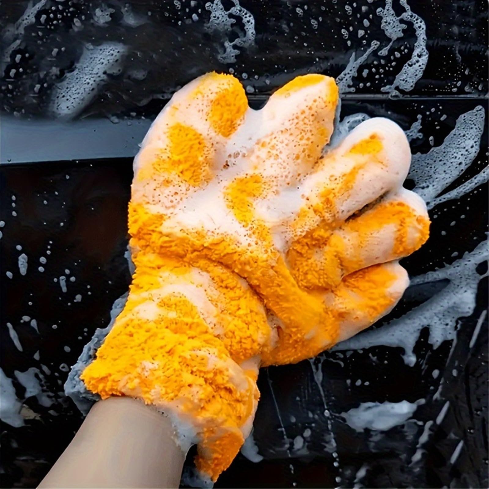 Guante Lavado Coche 10 Toallas de Microfibra for pulir y Lavar, Guantes Lana Coral for Lavado Coches, Accesorios Limpieza