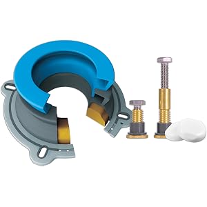 DANCO All-in-One Toilet Installation Kit, Perfect Seal Wax Ring & Zero Cut Bolts, Toilet Repair, Wax-Free, Mounting Toilet Bolts (10879X)