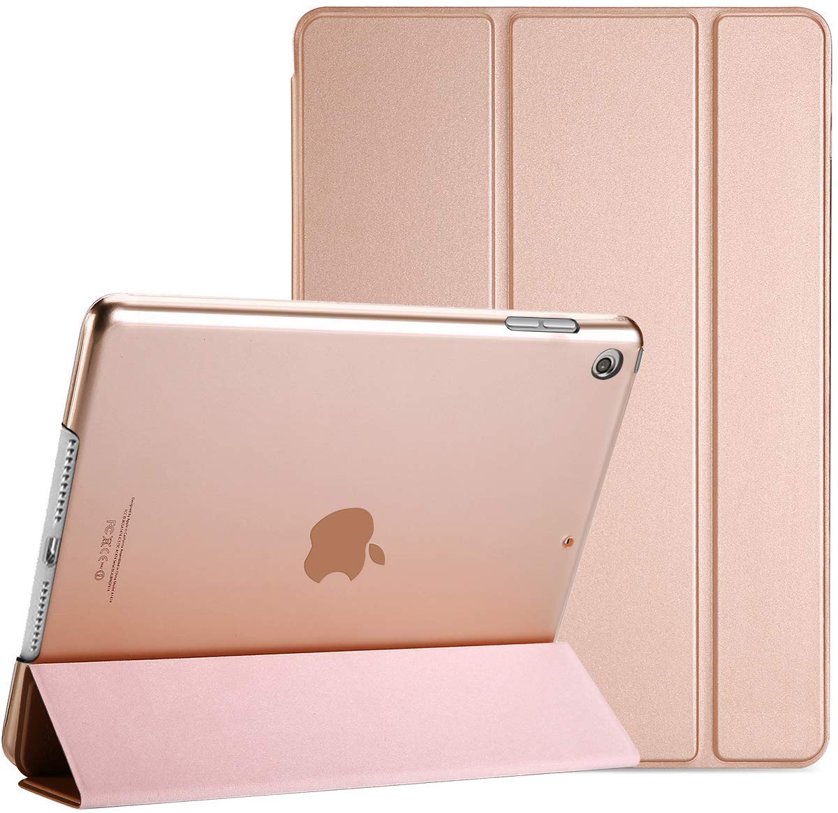 MOCA Case for iPad 9 9th 8 8th 7 7th Generation 10.2″ inch 2021 2020 2019 Launch A2603 A2604 A2605 A2270 A2428 A2429 A2430 A2197 A2198 A2200 iPad Smart Flip Cover Case (Rose Gold)