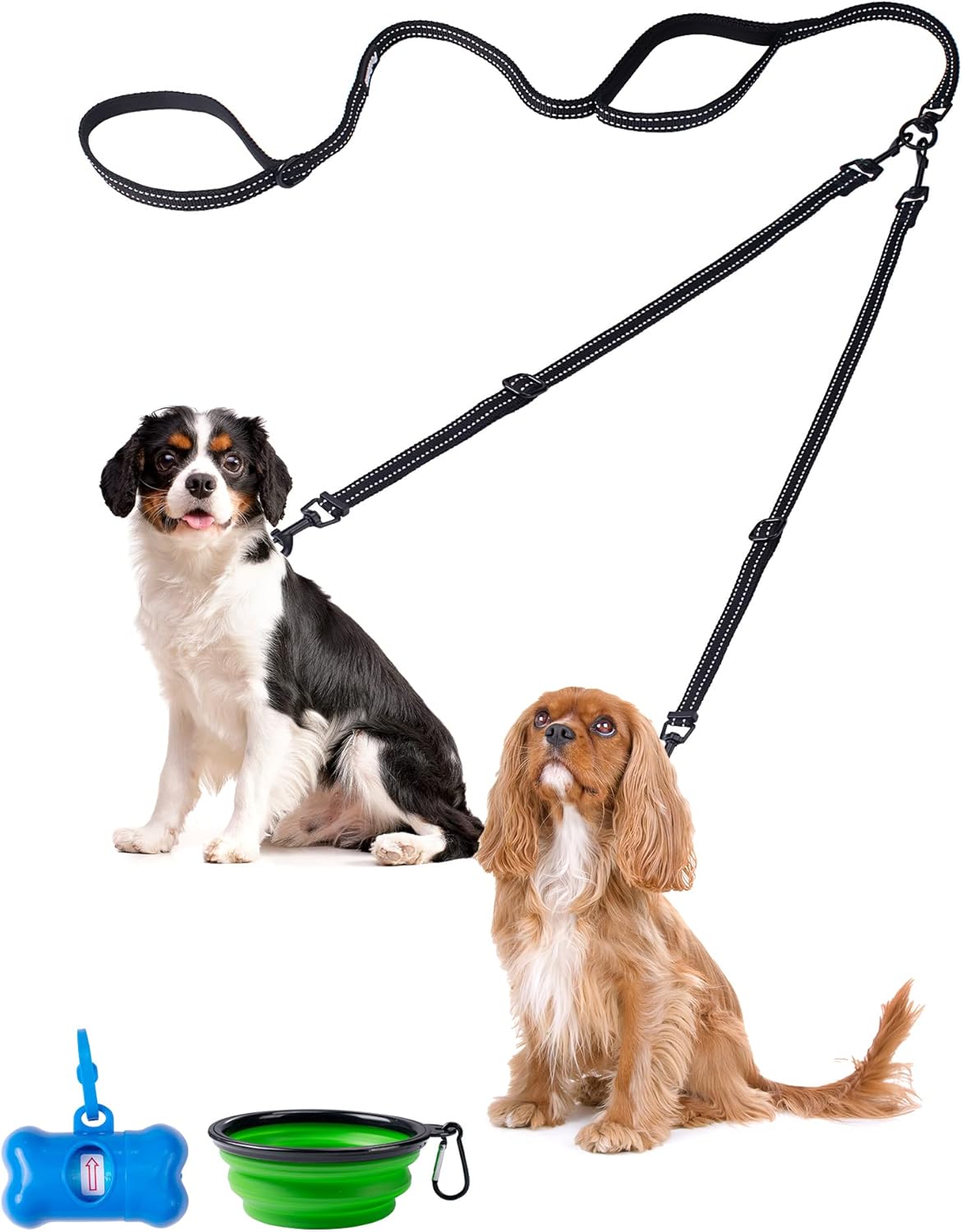 PetBonus Double Dog Leash, No Tangle Dual Dog Leash for 2