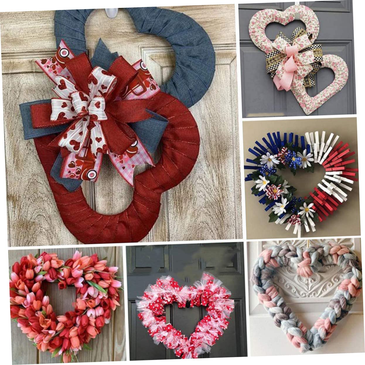 Alipis 3 Sätze Kranzrahmen Partydekoration Zeremoniedekoration DIY Makramee Blumenrahmen Flaggen Künstliche Tulpen Wandmittelstück Makramee Kreationen Ringranken Ringe 4 Stück * 3