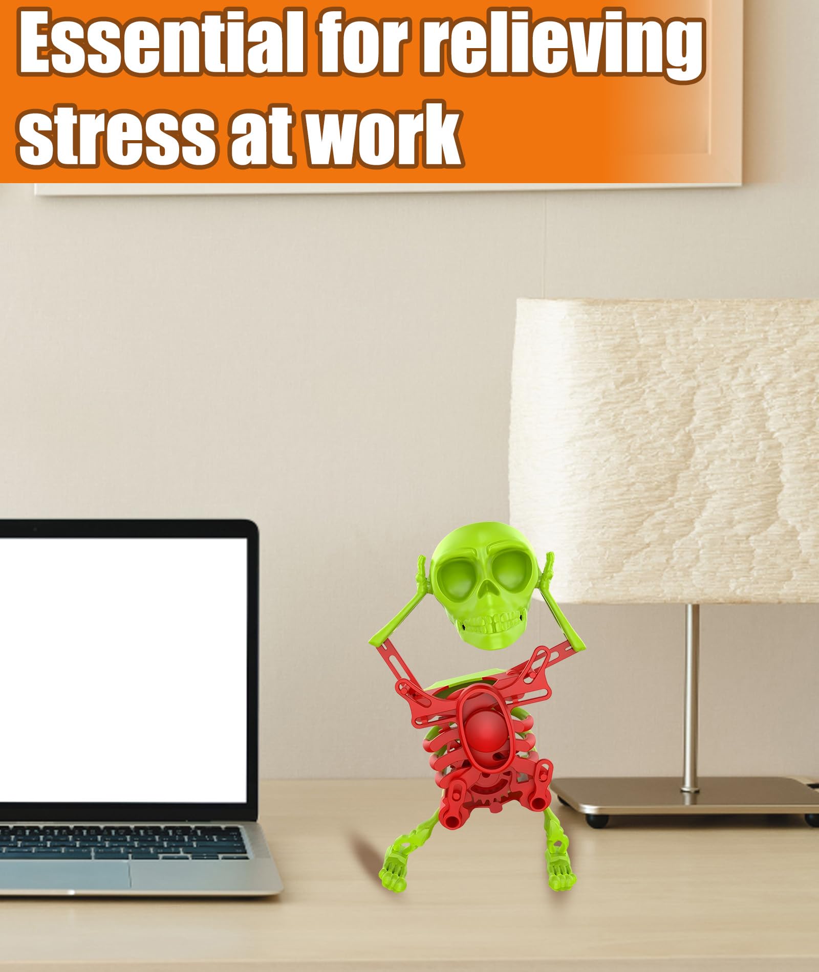 Dancing Skeleton Toy, Fun and Interactive Skeleton Toy for Kids, Perfect for Pranks and Gifts, 20 cm Long, 9.8 cm Wide - Image 6 thumbnail