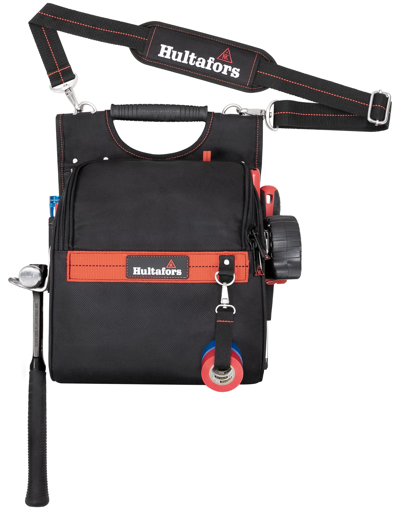 Hultafors Tool Bag For Electricians With 34 Compartments, Shoulder Strap & Assortment Box, Open Tool Bag With Three Compartments & Pockets, 590150 - View #6
