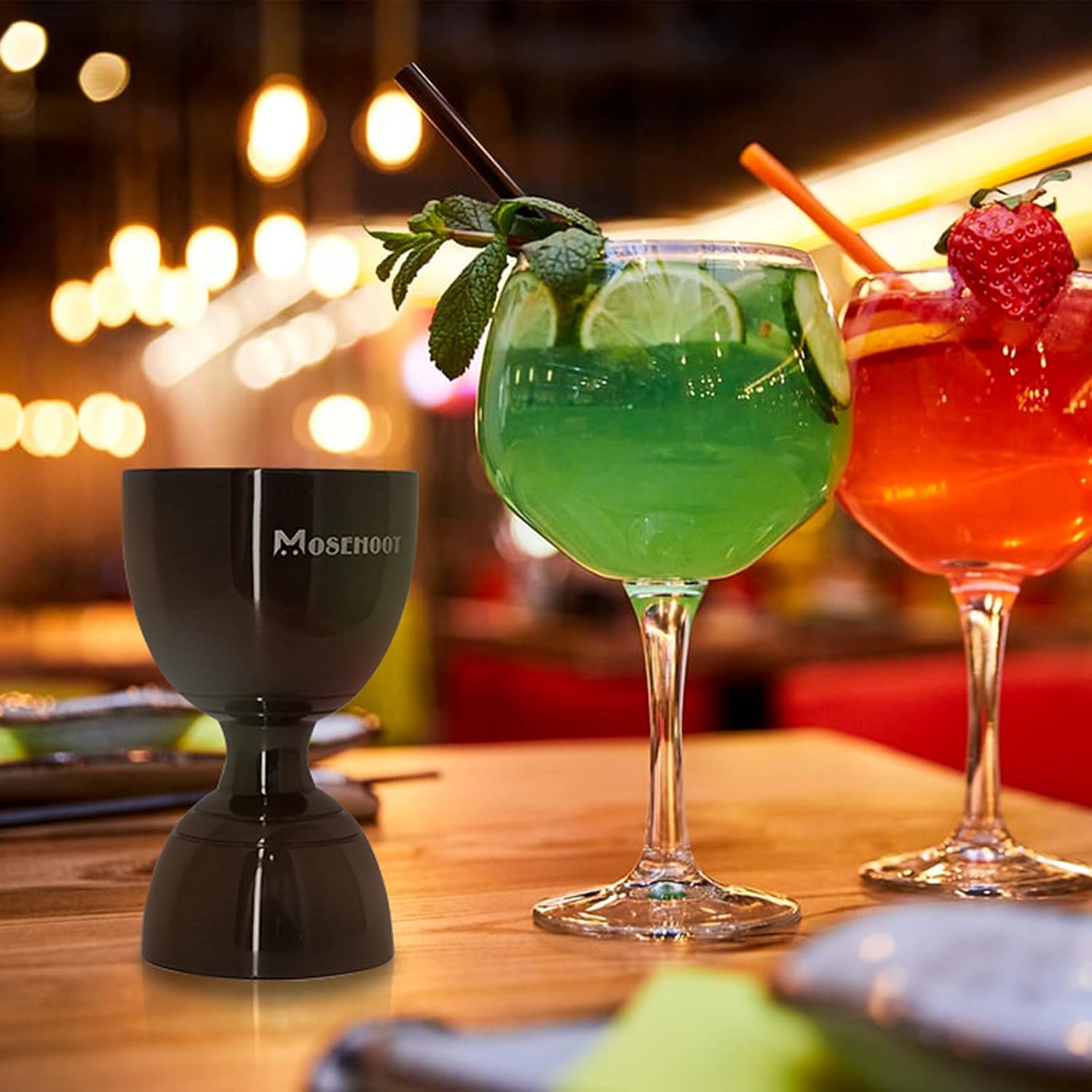 MOSEHOOT jigger for bartending, Bar Jigger 2 oz 1 oz Cocktail Measuring, 304 Stainless Steel Double Jigger Alcohol Measuring Tools