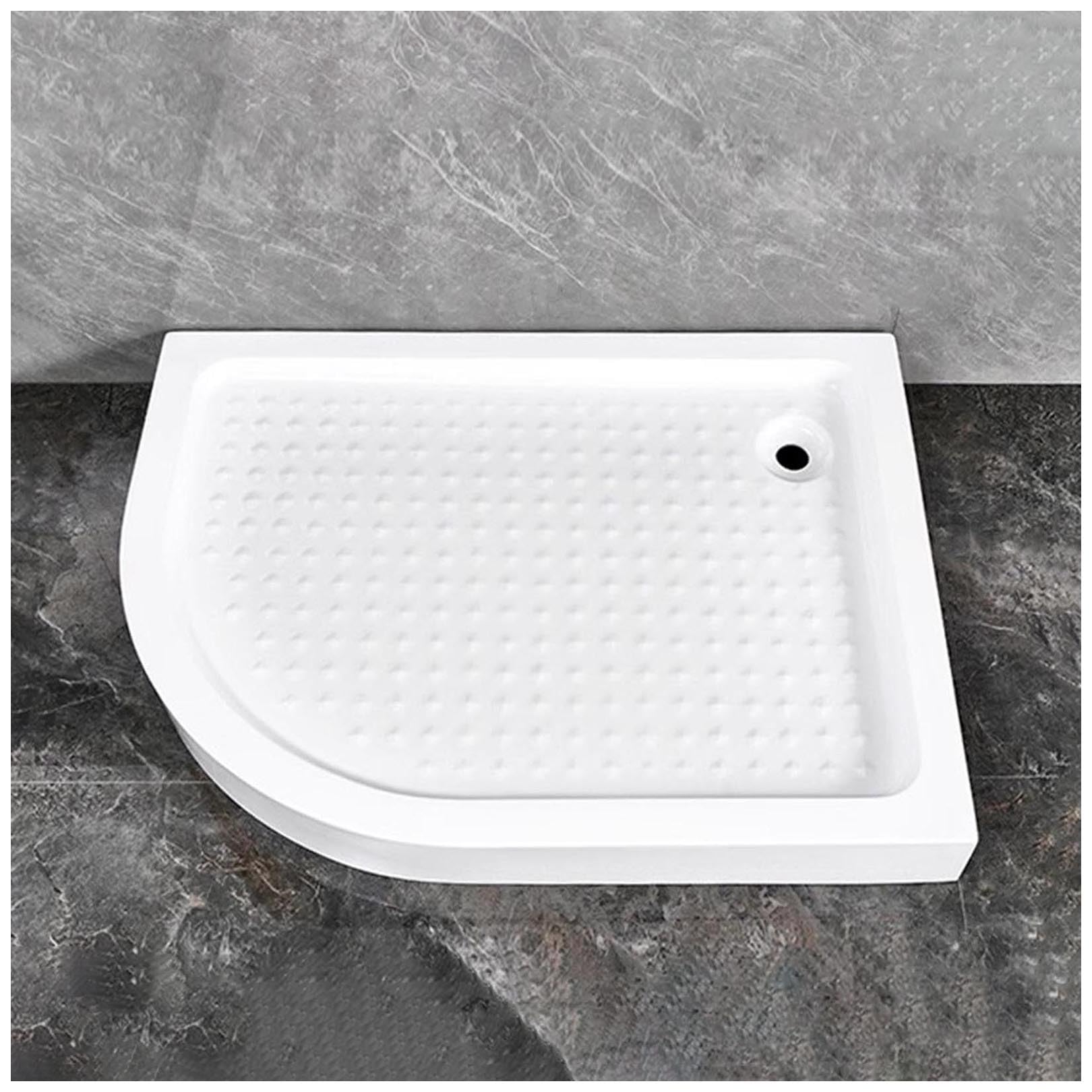 Receveur de douche antidérapant en acrylique premium, surface texturée et finition élégante