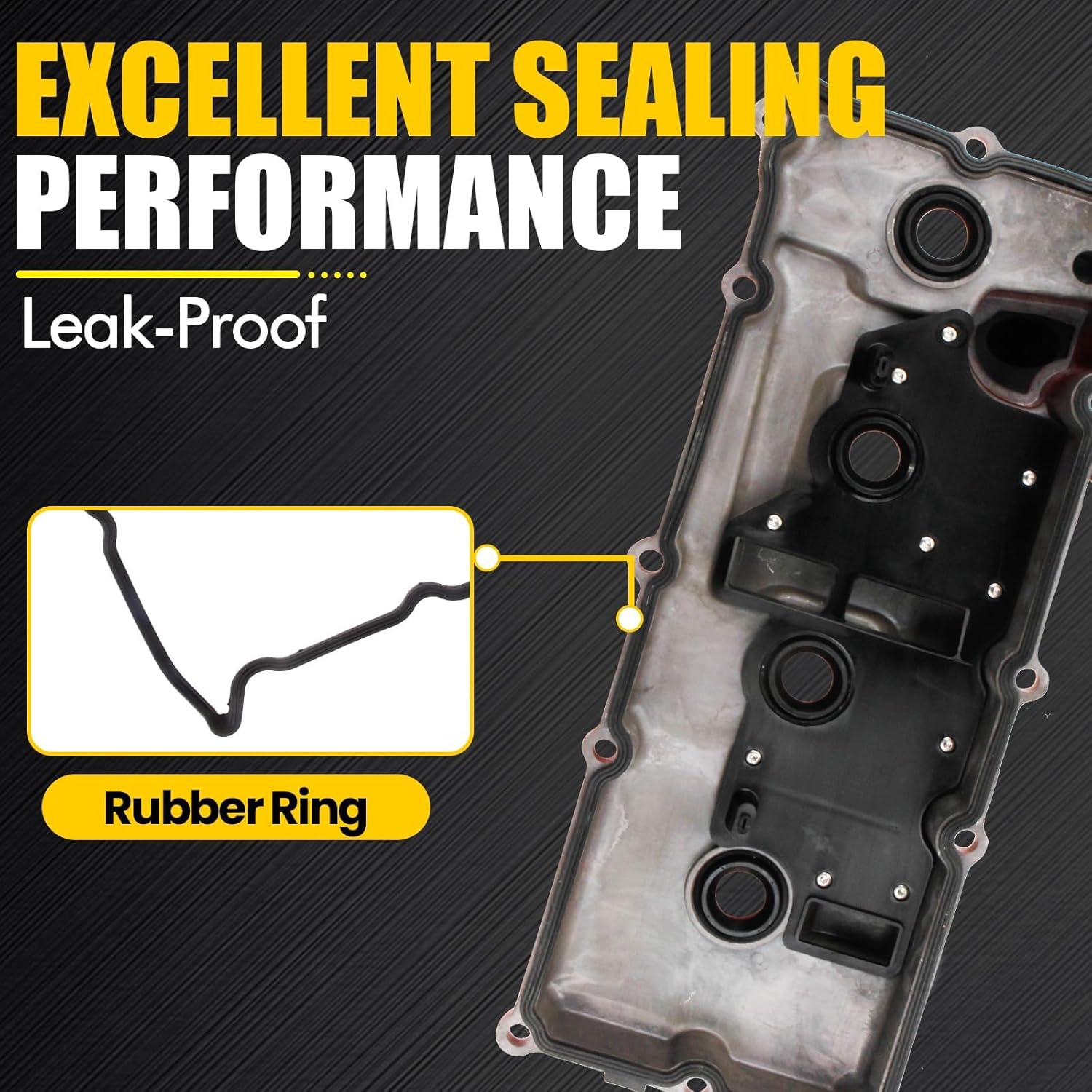 Aluminum Valve Cover Set w/Gasket Bolts Compatible with 2007-2017 Nissan Armada NV2500 NV3500 Titan Pathfinder Infiniti QX56 5.6L V8 Replace 13264ZE01A 132647S000