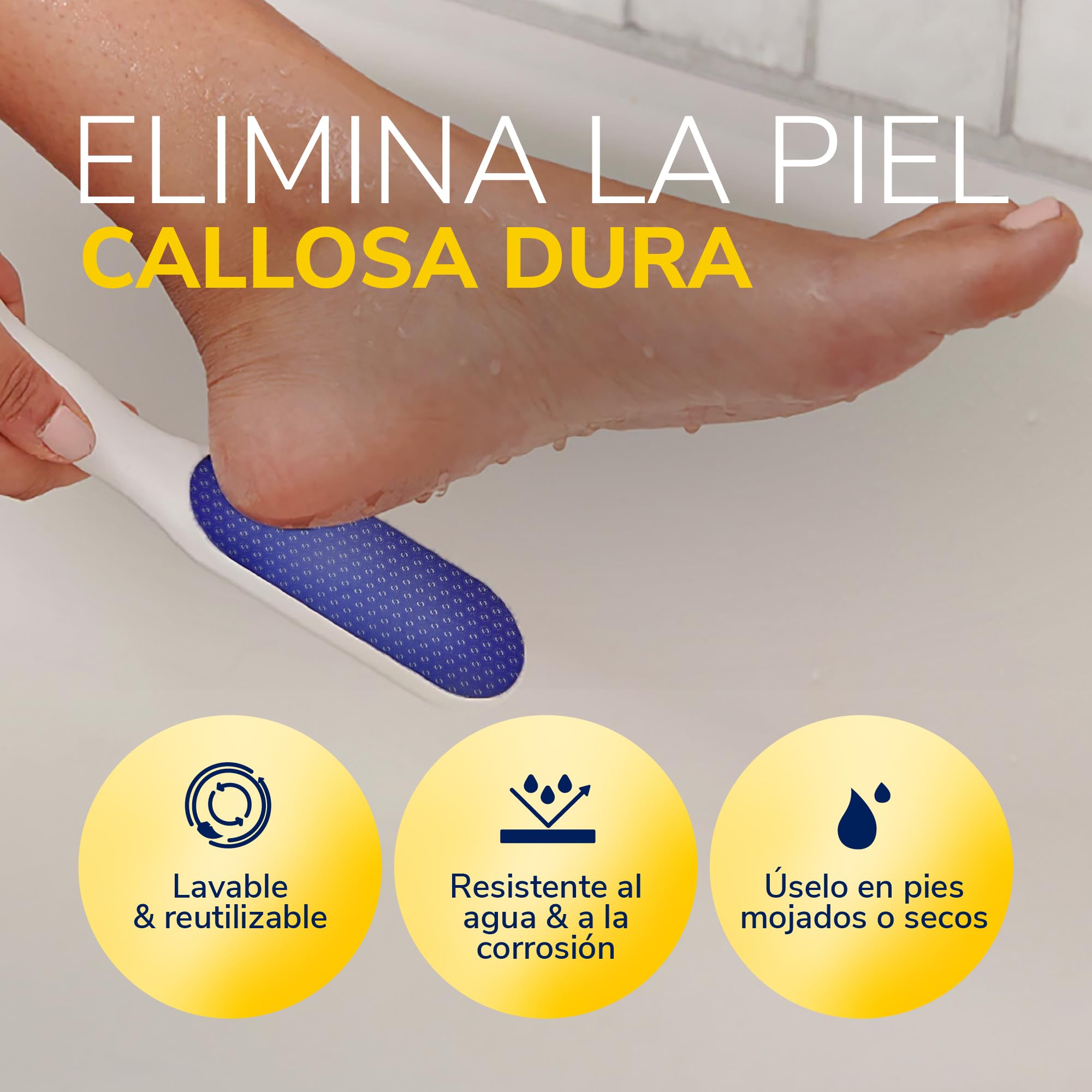 Scholl Lima Manual Nano Cristal Para Pies - Exclusivo Amazon - Elimina durezas y callosidades - Lavable y reutilizable - 1 unidad