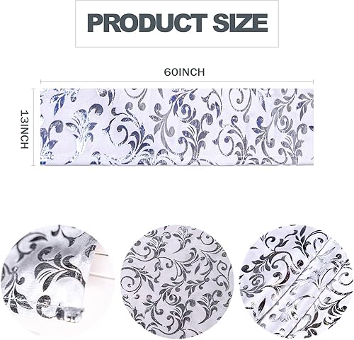 Miniatura 3 de THQZLH Camino de mesa para comedor y decoración de mesa auxiliar, 60 pulgadas de largo, perfecto para sala de estar y mesa auxiliar (13 x 60