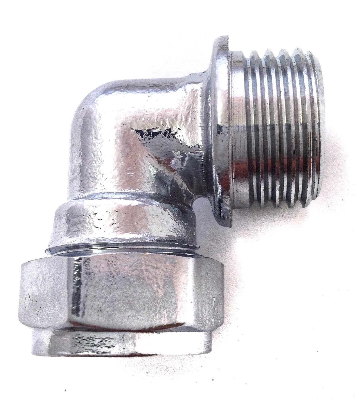 Odsupplies Men's 15Mm X 1/2" Chrome Elbows (Known As 15Mm Chrome Elbow/Chrome Compression Elbow/Chrome Pipe Fittings/Chrome Elbow / 15Mm Chrome Compression Elbow Also Available In 22Mm X 3/4 Inch Bsp)