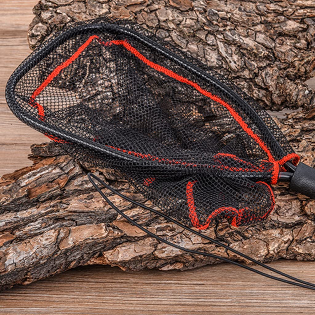 Épuisette De Pêche En Caoutchouc 46x34 Cm – Manche Ergonomique, Pliable, Sac De Rangement Inclus